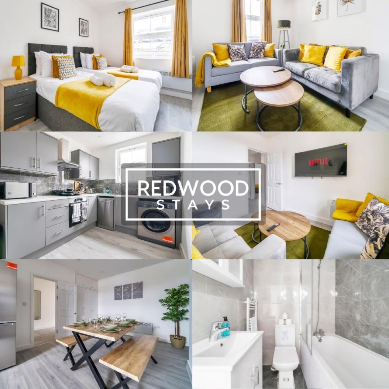 Brand New, 2 Bed 1 Bath, Modern Town Center Apartment, Free Wifi & Netflix By Redwood Stays Aldershot Exteriör bild